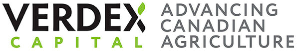 Verdex Capital logo with a green leaf and the tagline Advancing Canadian Agriculture.