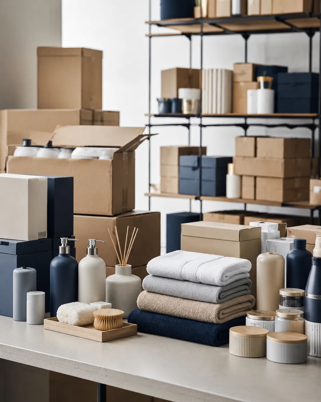 Organized household goods, lifestyle products, packaging, and retail items representing sourcing support for consumer and commercial supply requirements.