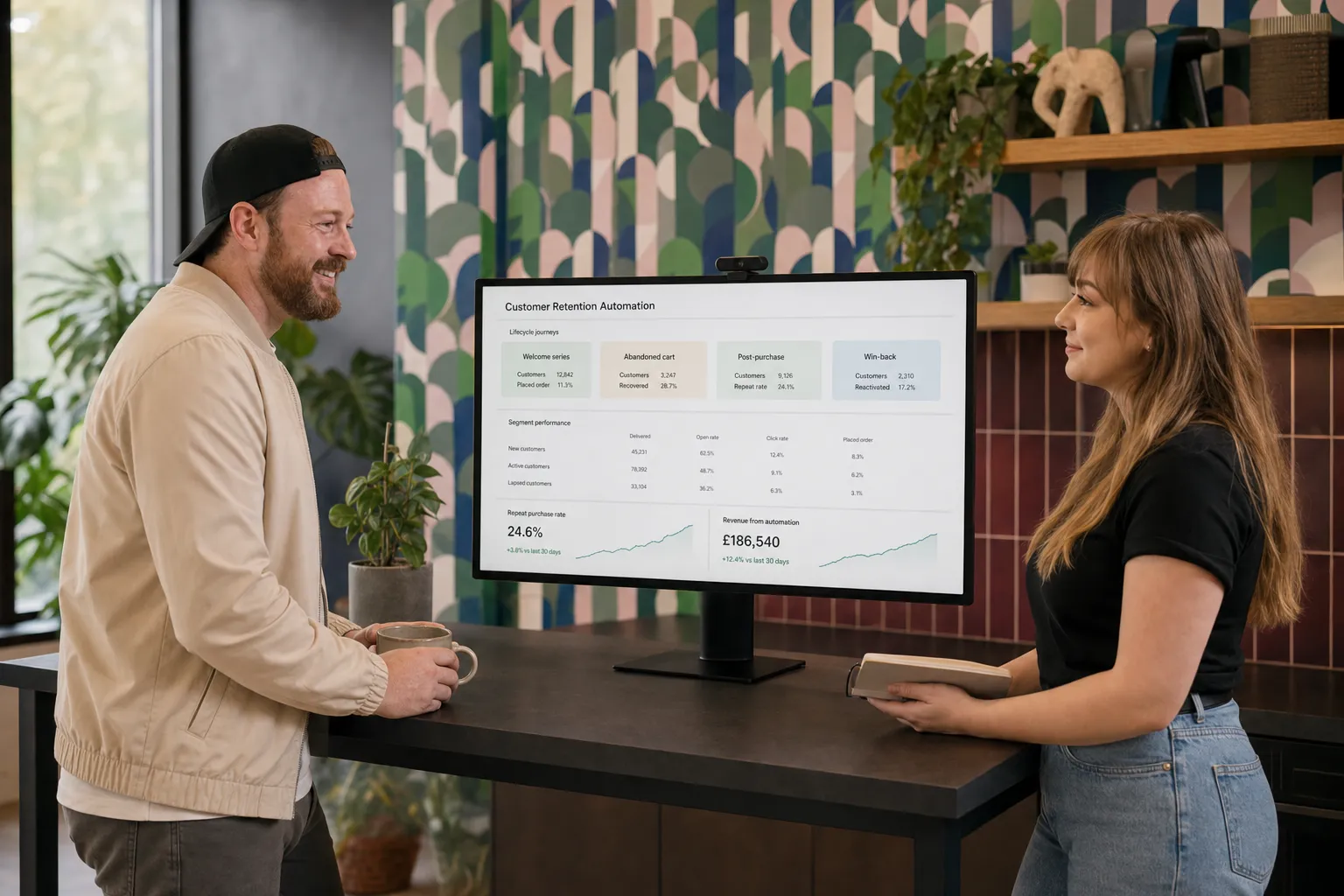 Customer retention and automation dashboard review