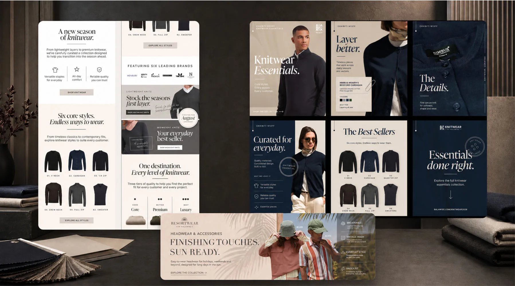 Ralawise campaign toolkit combining digital layouts and seasonal creative