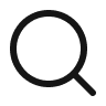 Magnifying glass over a network of connected dots forming a circle, representing search or network analysis.