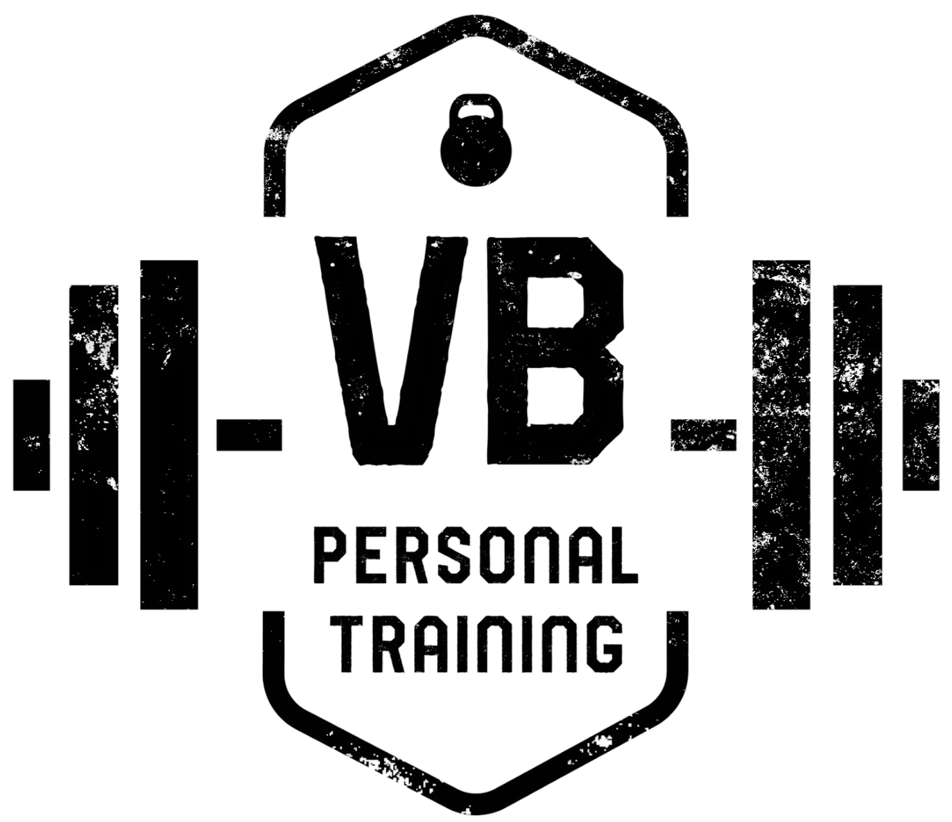 Logo des Partners VB Personal Training mit einer stilisierten Hantel im Vintage Stil