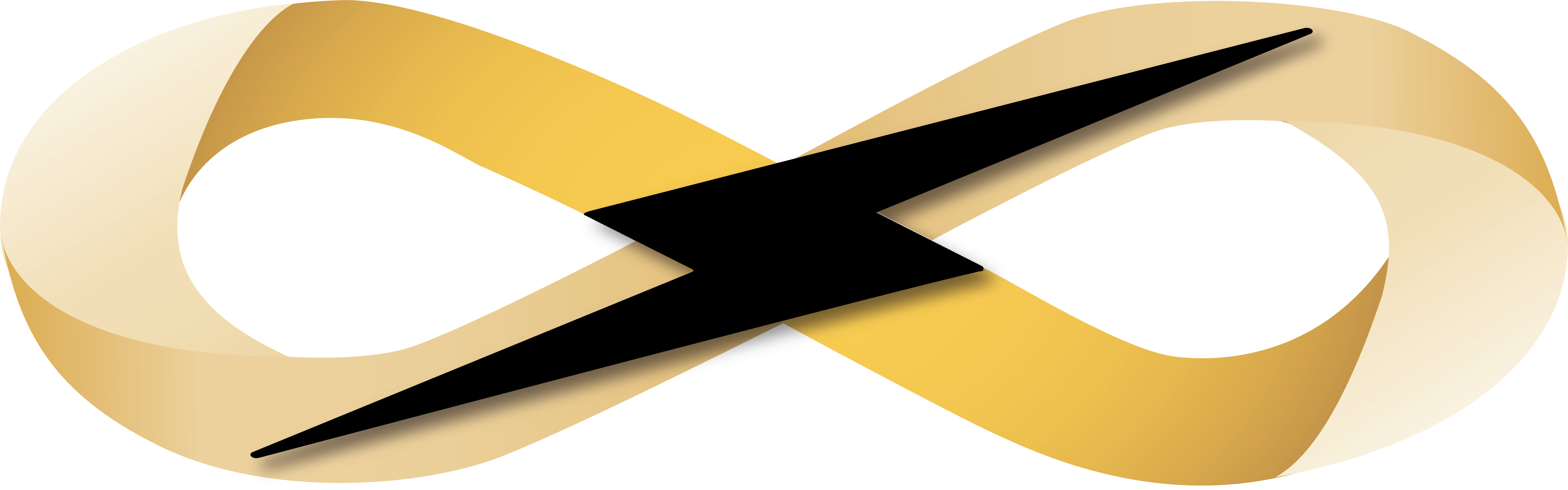 Brulé Électrique logo with 3D gradient infinity symbol and black lightning bolt.