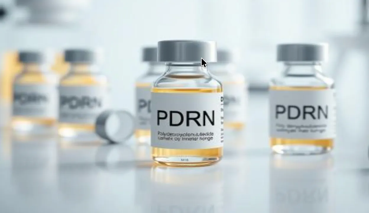 PDRN skin treatment solution used to promote skin regeneration, hydration, and collagen production