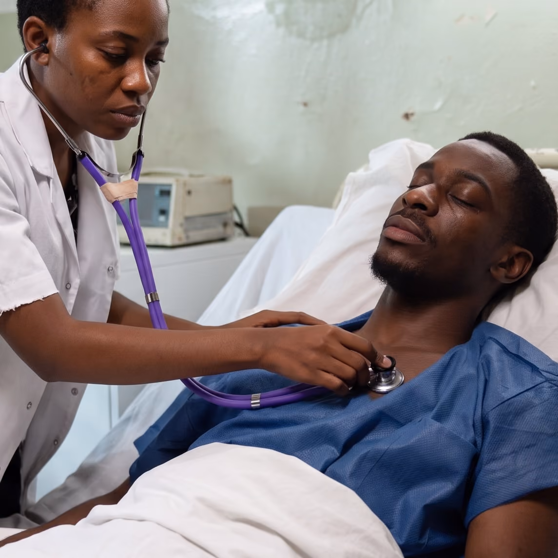 doctor taking care of a patient
