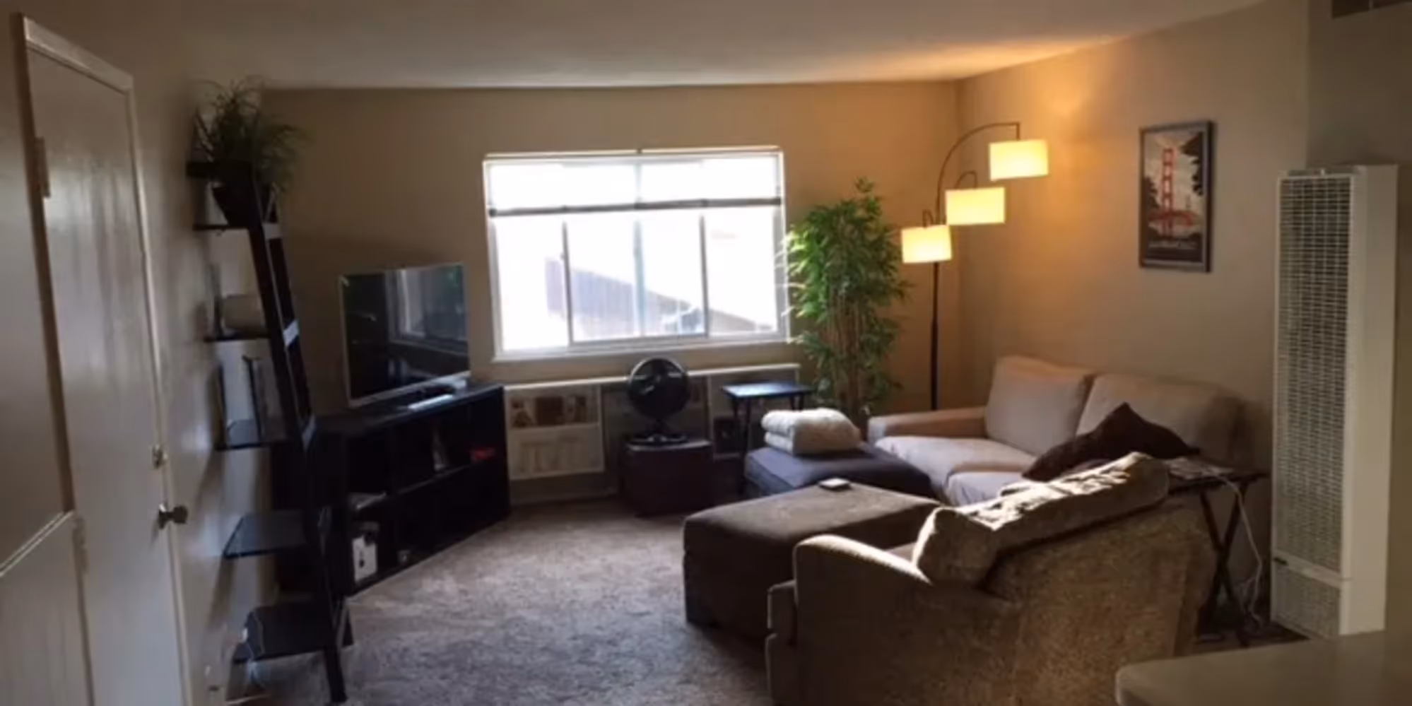 Living room with furniture 