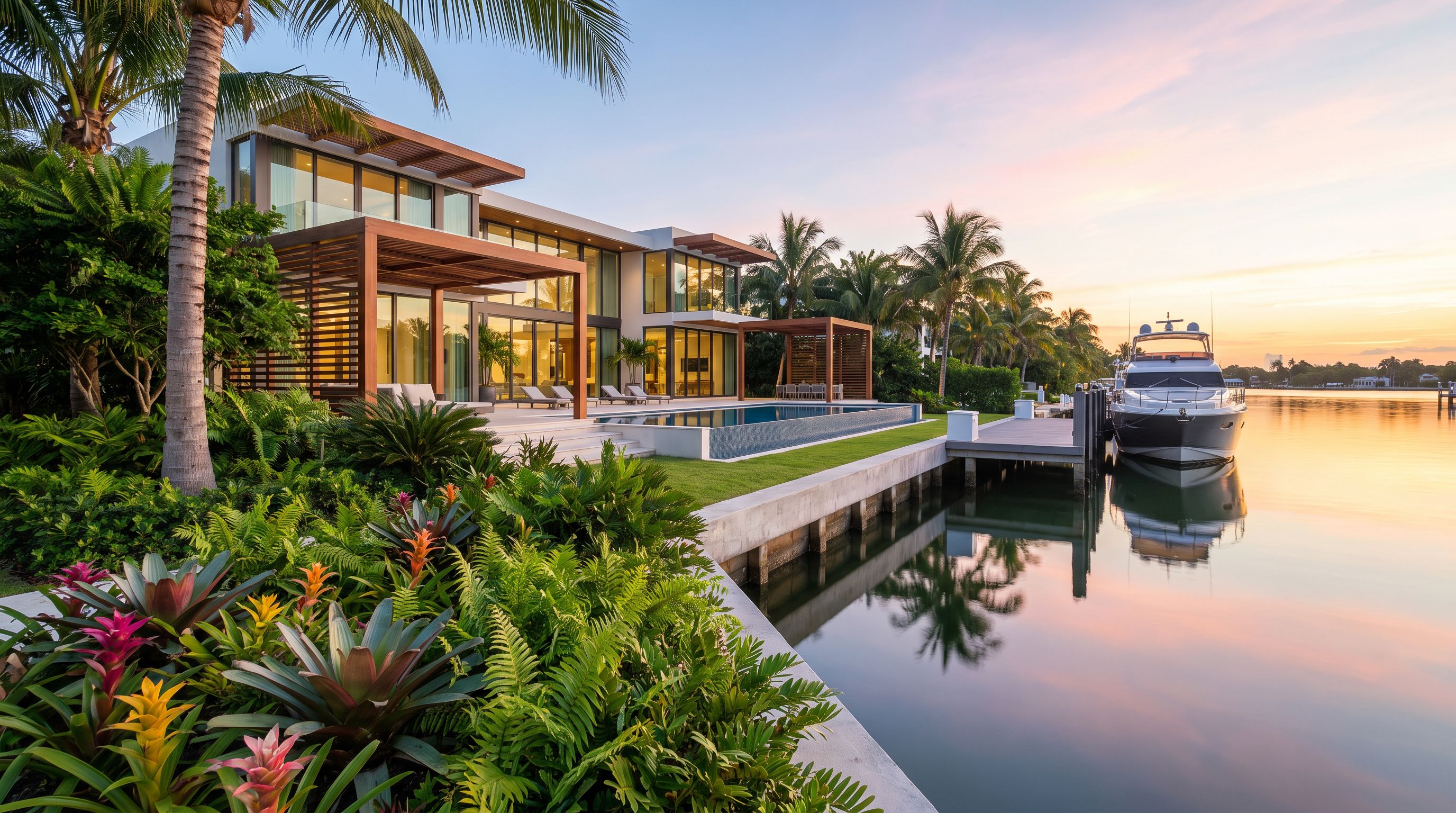Luxury Miami waterfront property protected by Lux Key Concierge home watch service