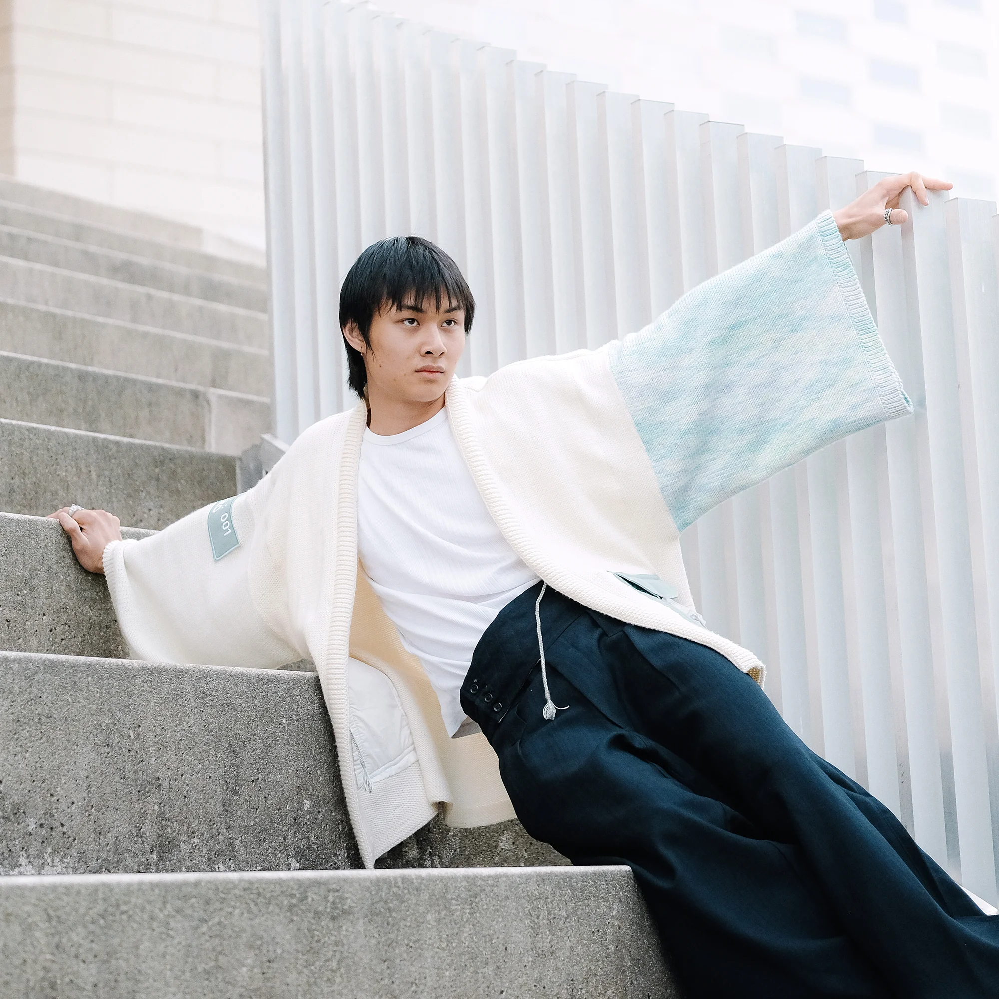 Kimonos artisanaux Procyon Lux et Nox en tricot fait main, mérinos éthique