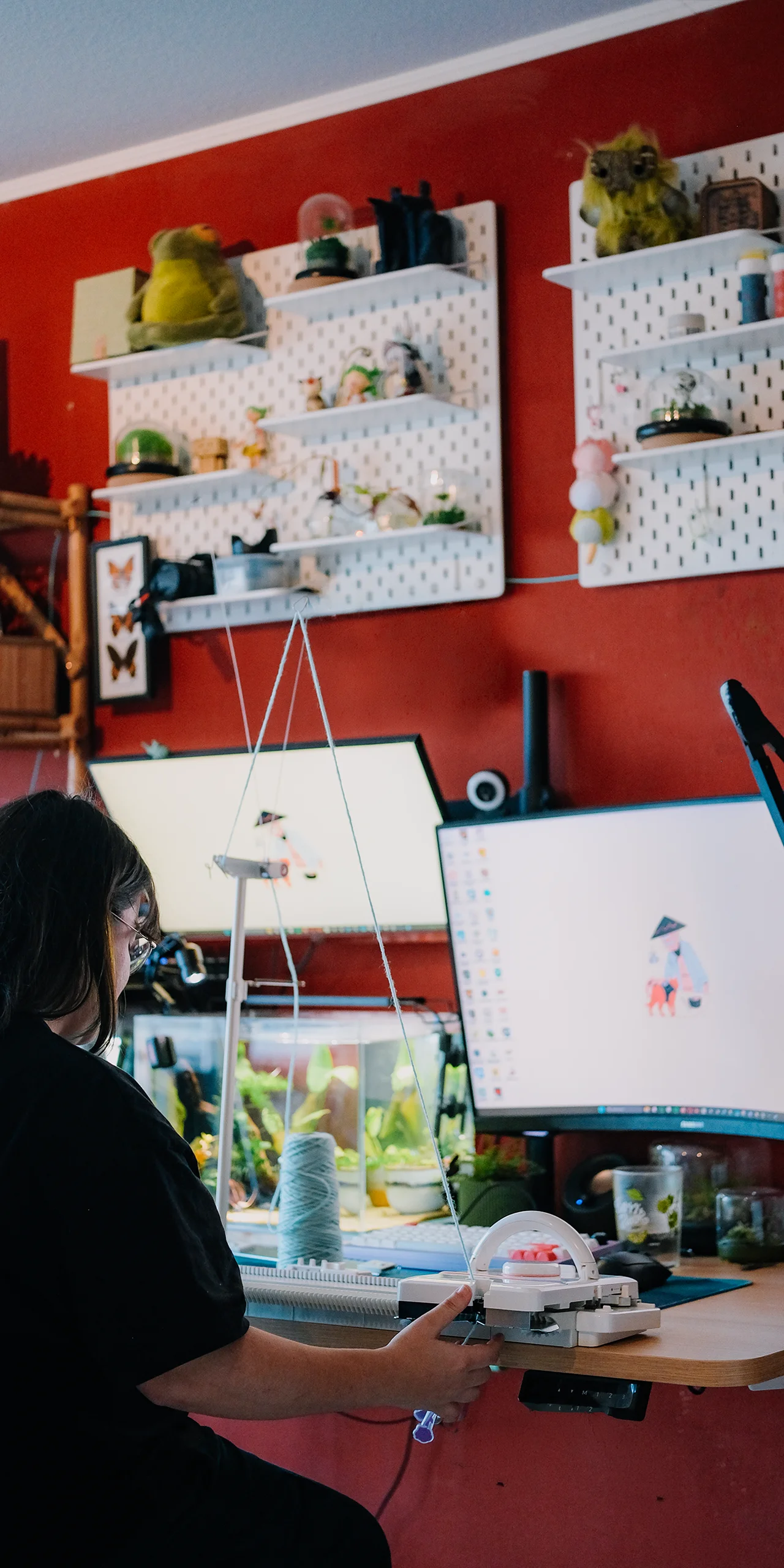 Atelier textile Maë-Li Procyon, tricot artisanal fait main à Bordeaux
