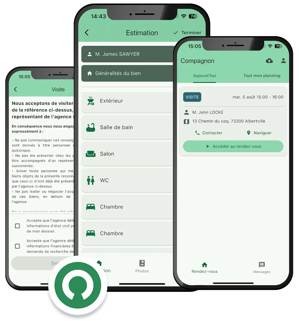 L'application mobile Compagnon pour les agents immobiliers