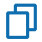 Blue copy icon with two overlapping documents.