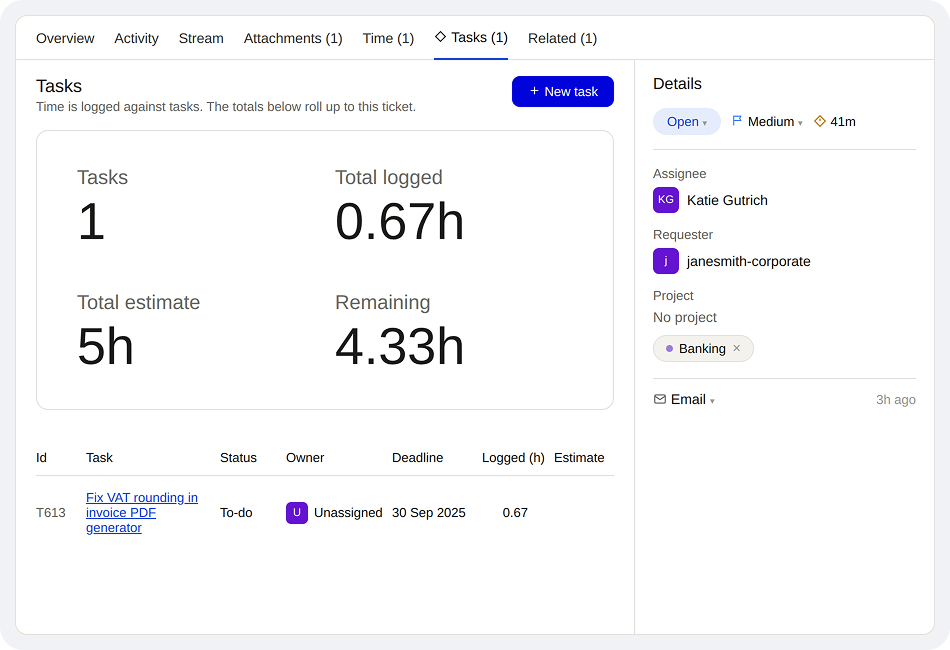A screenshot of Accelo's project outcomes report