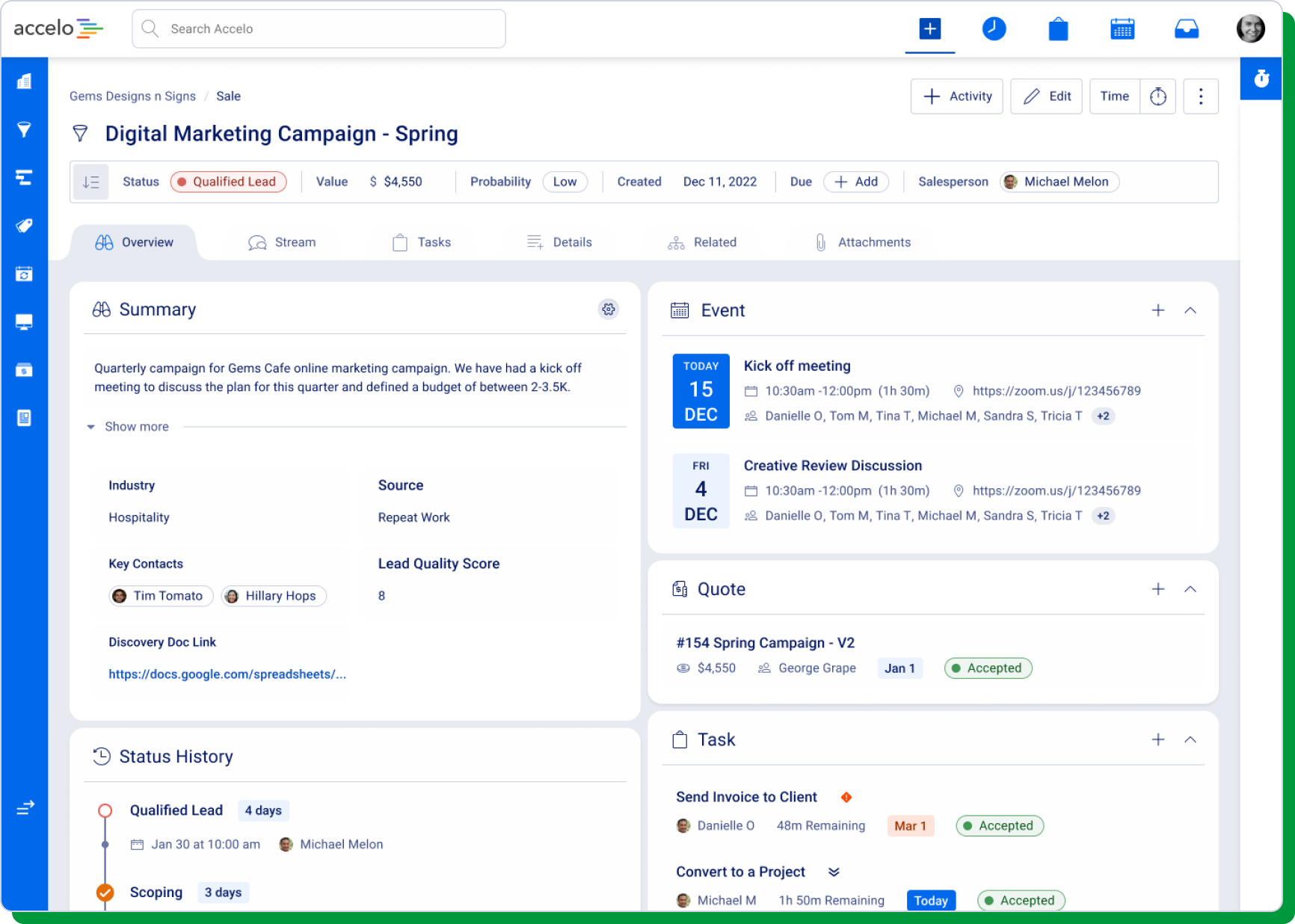 Sales Viewscreen