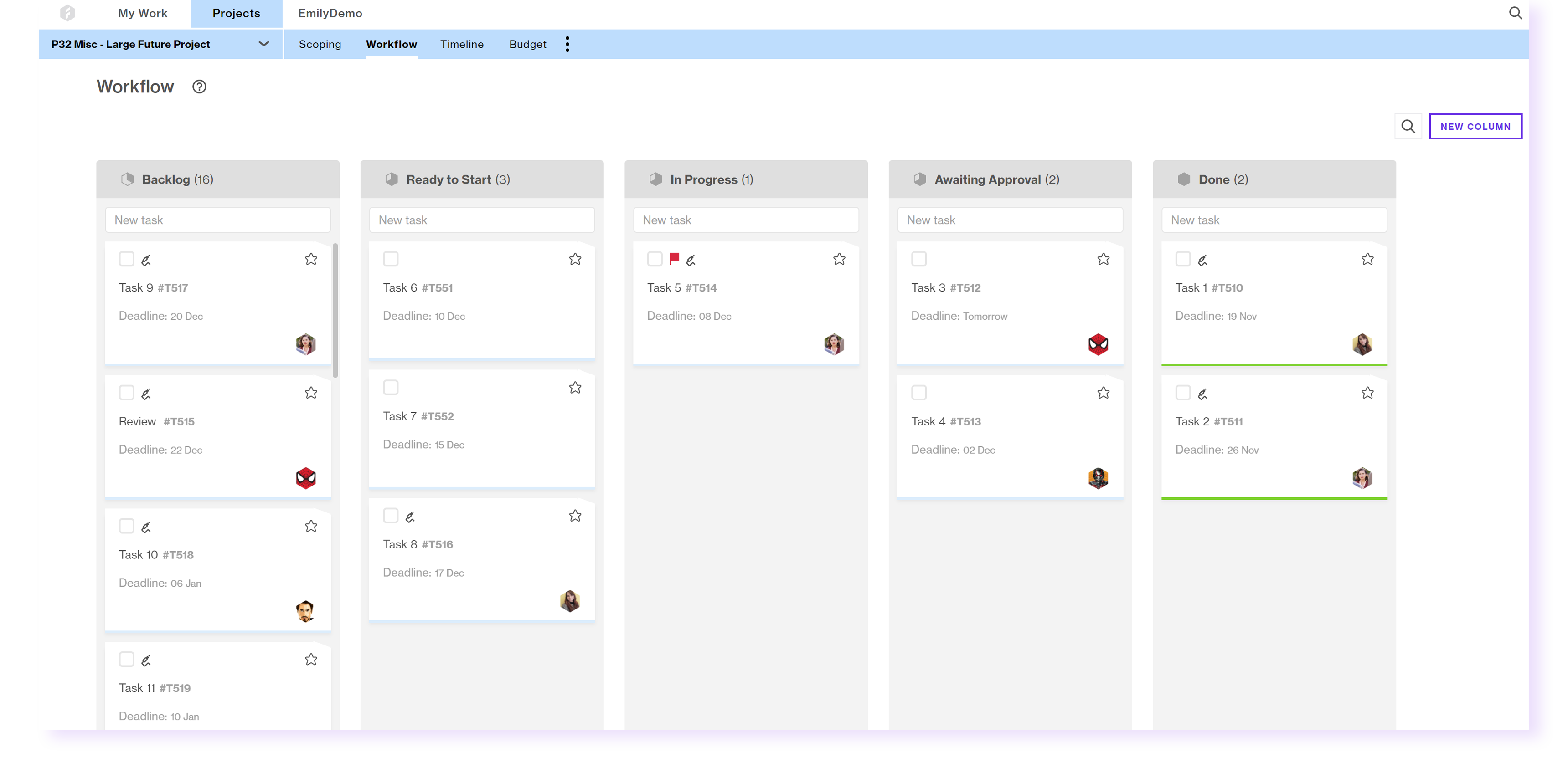 Kanban screenshot