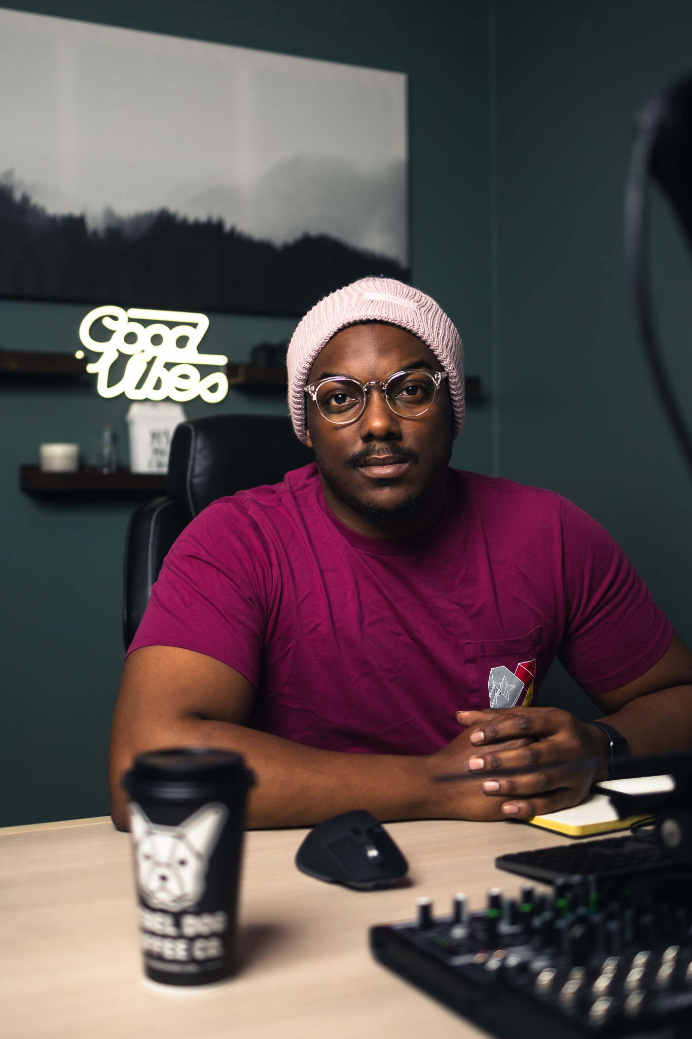 image of a film production company's state-of-the-art video editing setup with a focus on interface