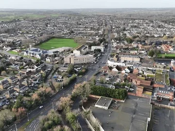 Aerial view over Wickford town centre and surrounding homes