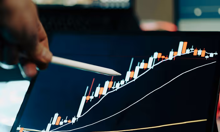 Financial growth chart, EBITDA improvement