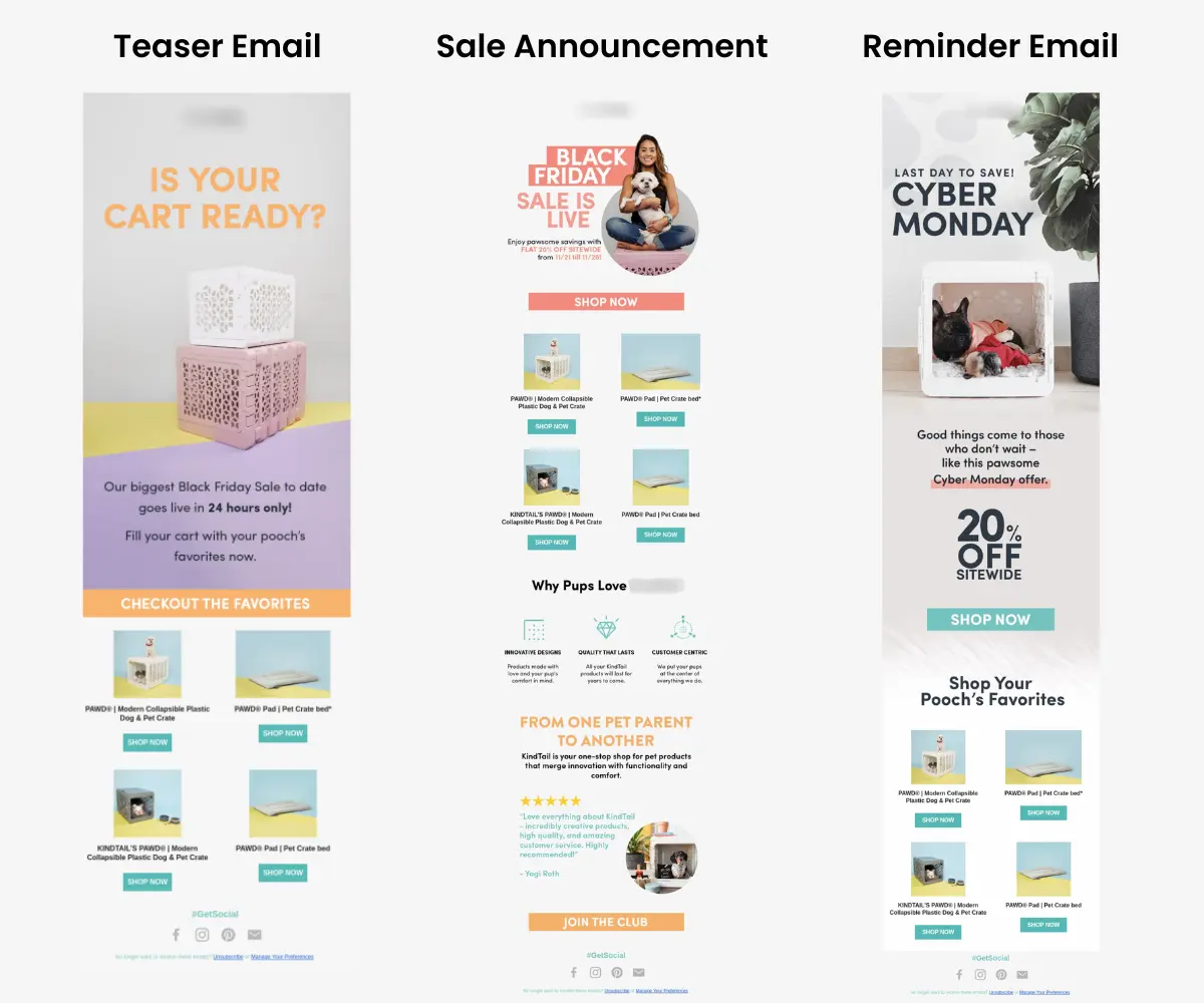 examples of different emails