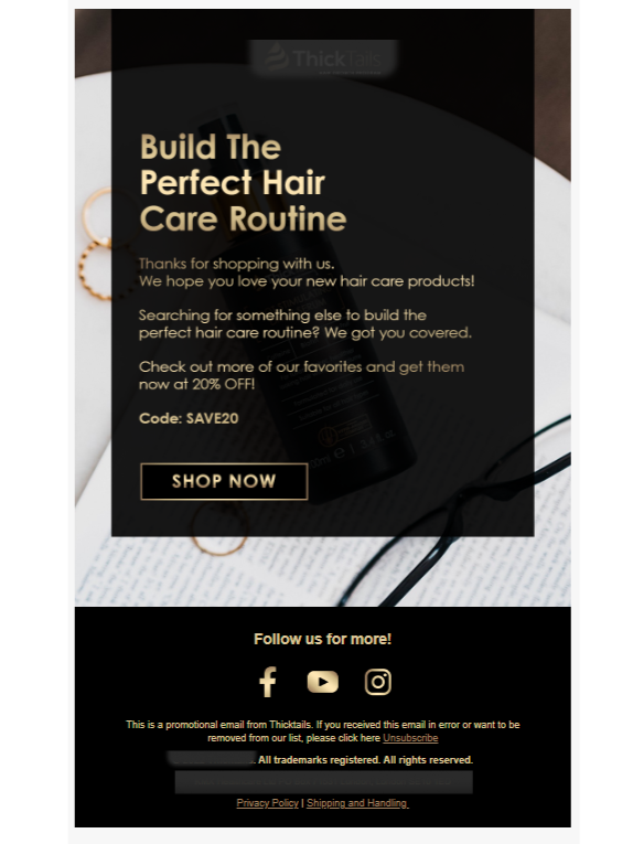 Black Friday 2024: Post-Purchase Email Example