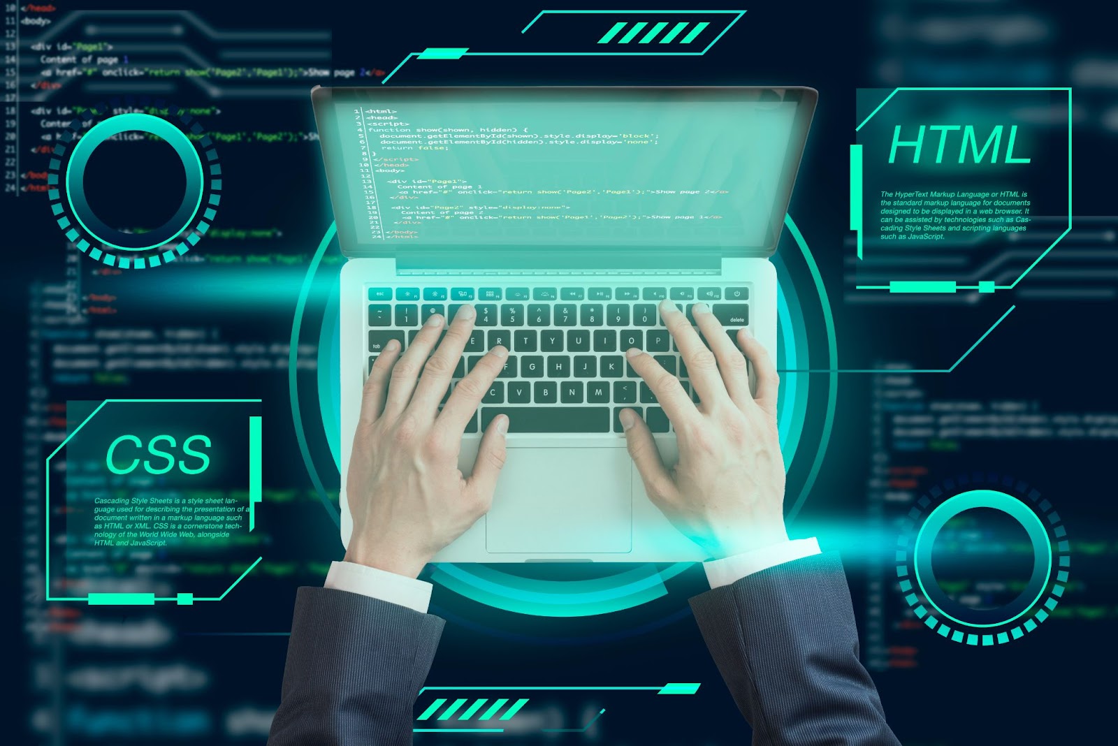 Man Coding a Custom Website