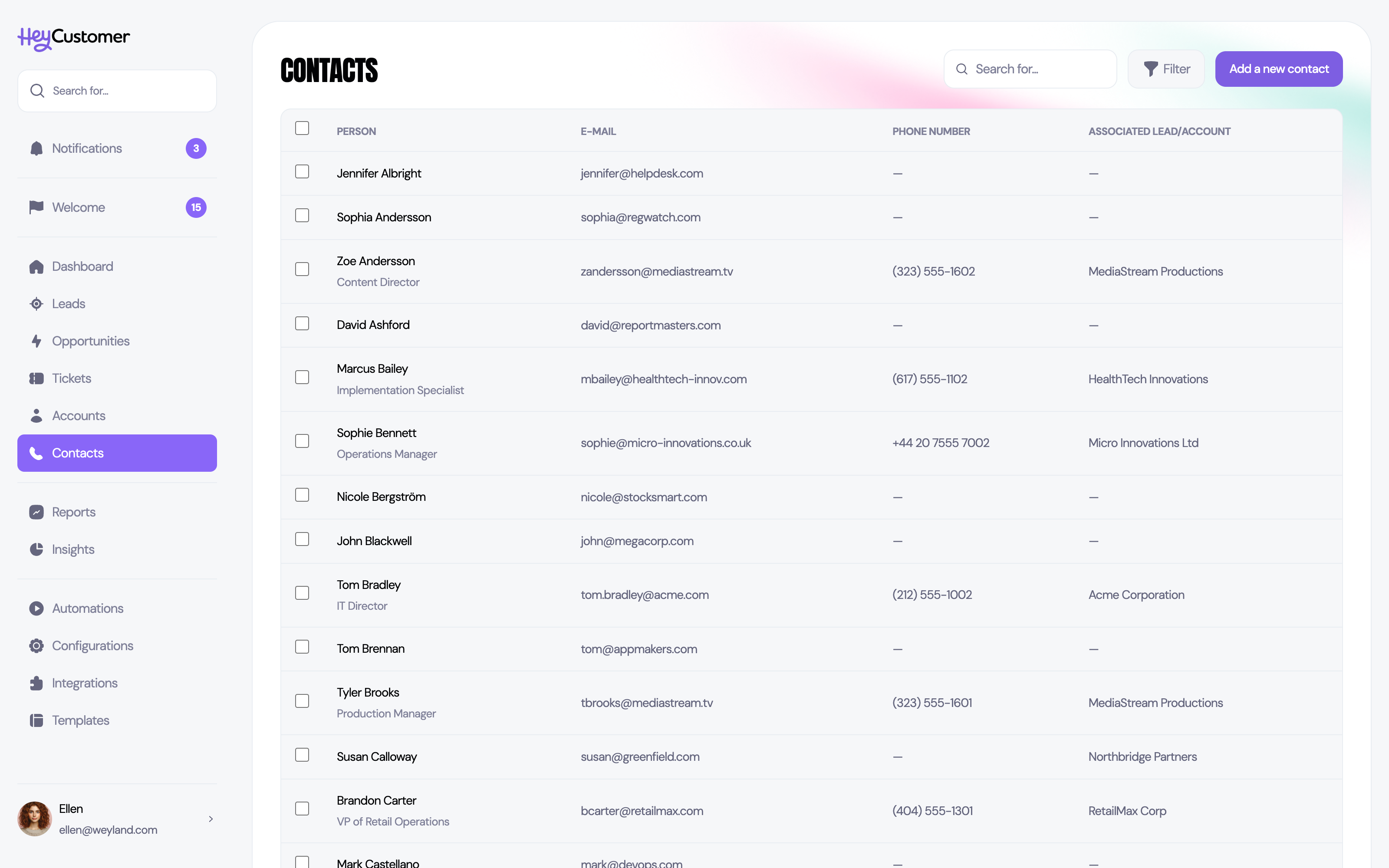 Contacts & Accounts