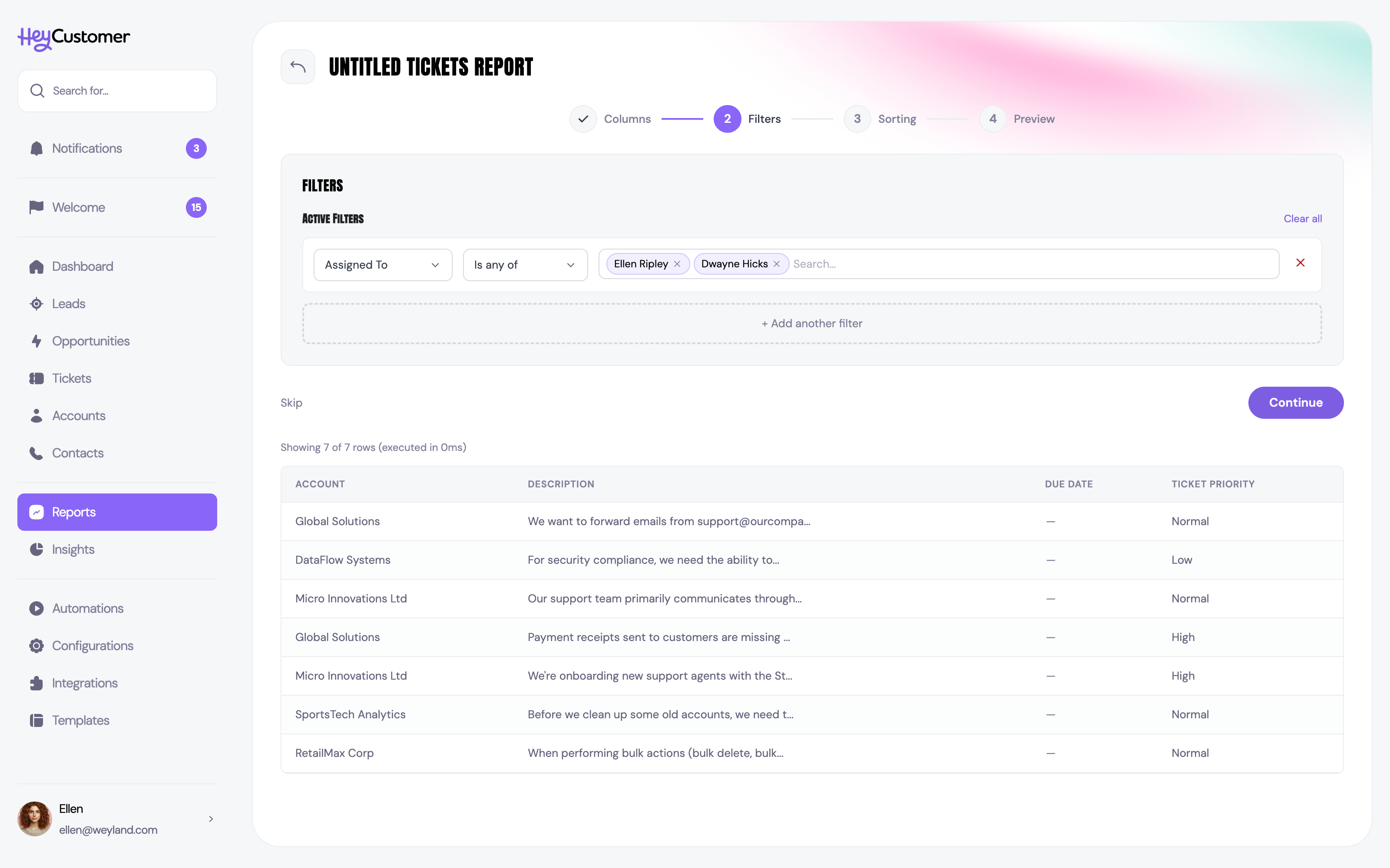 Reporting & Dashboards