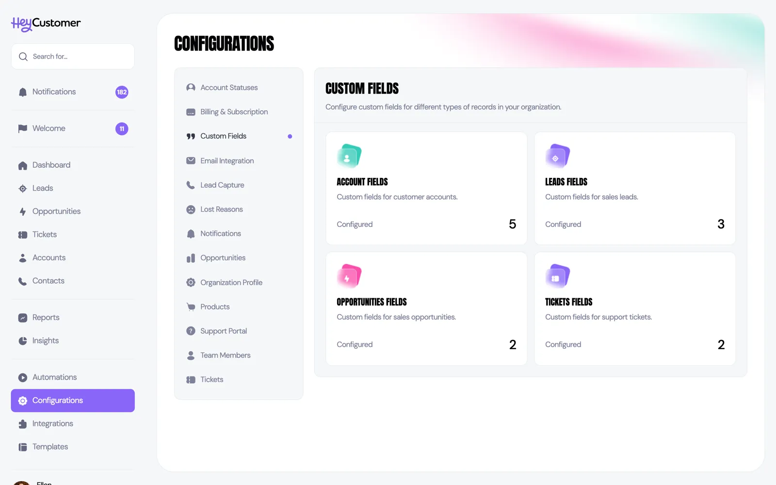 Custom fields