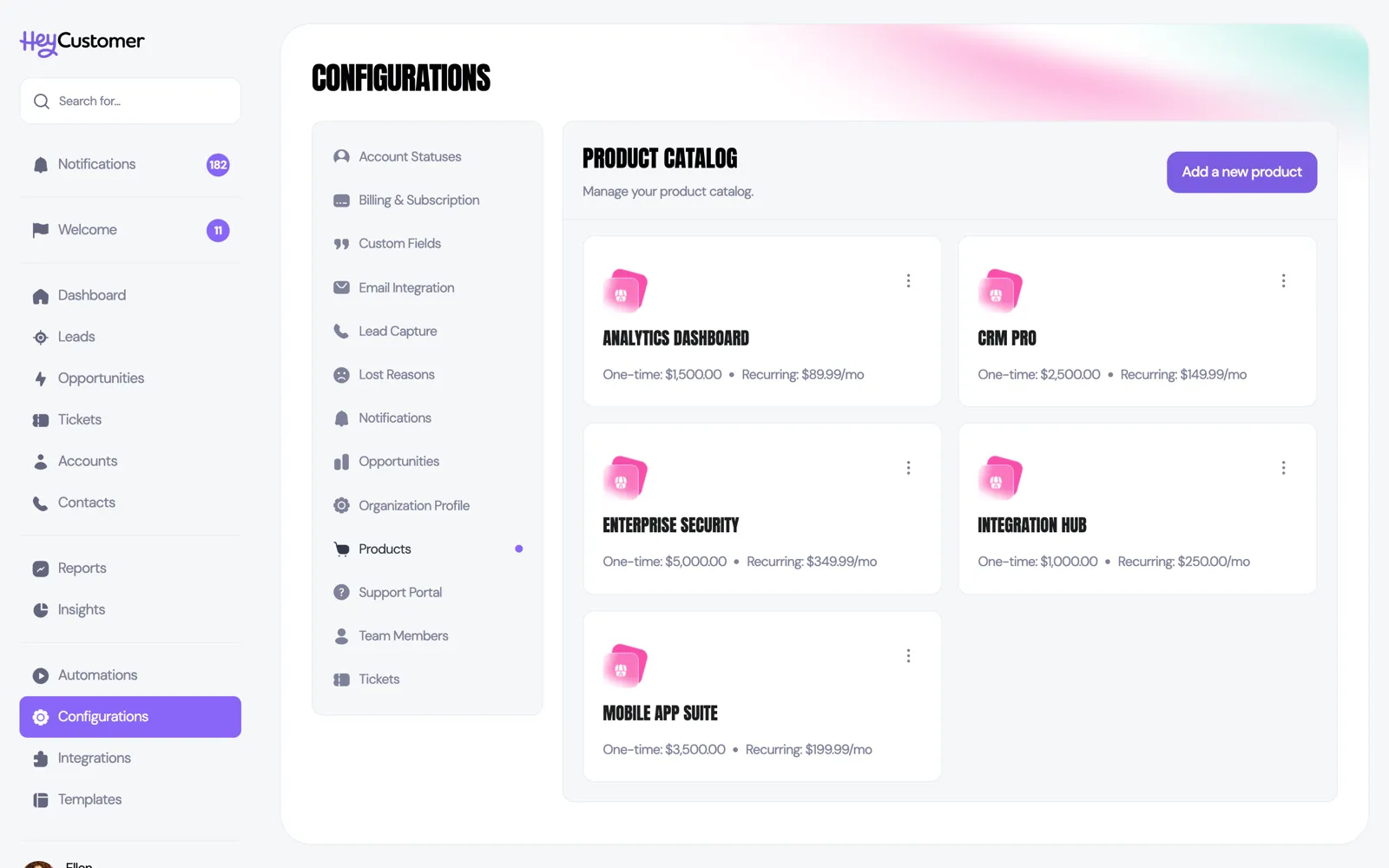 Products and services