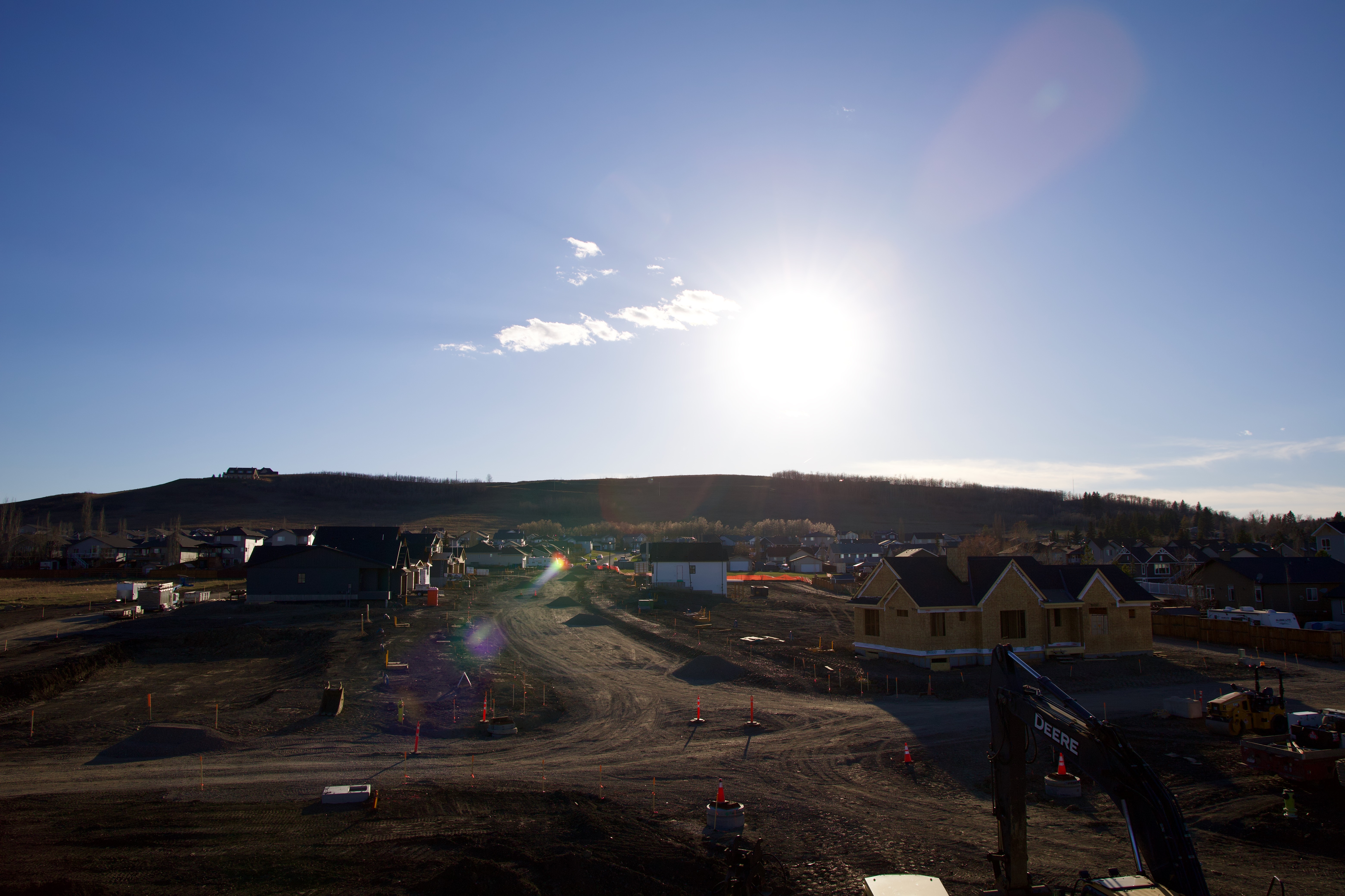 Diamond Ridge development at sunset