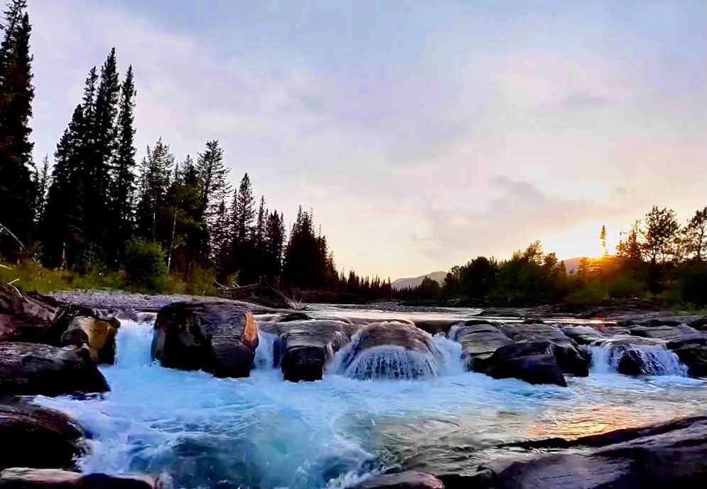 Sheep River at sunset