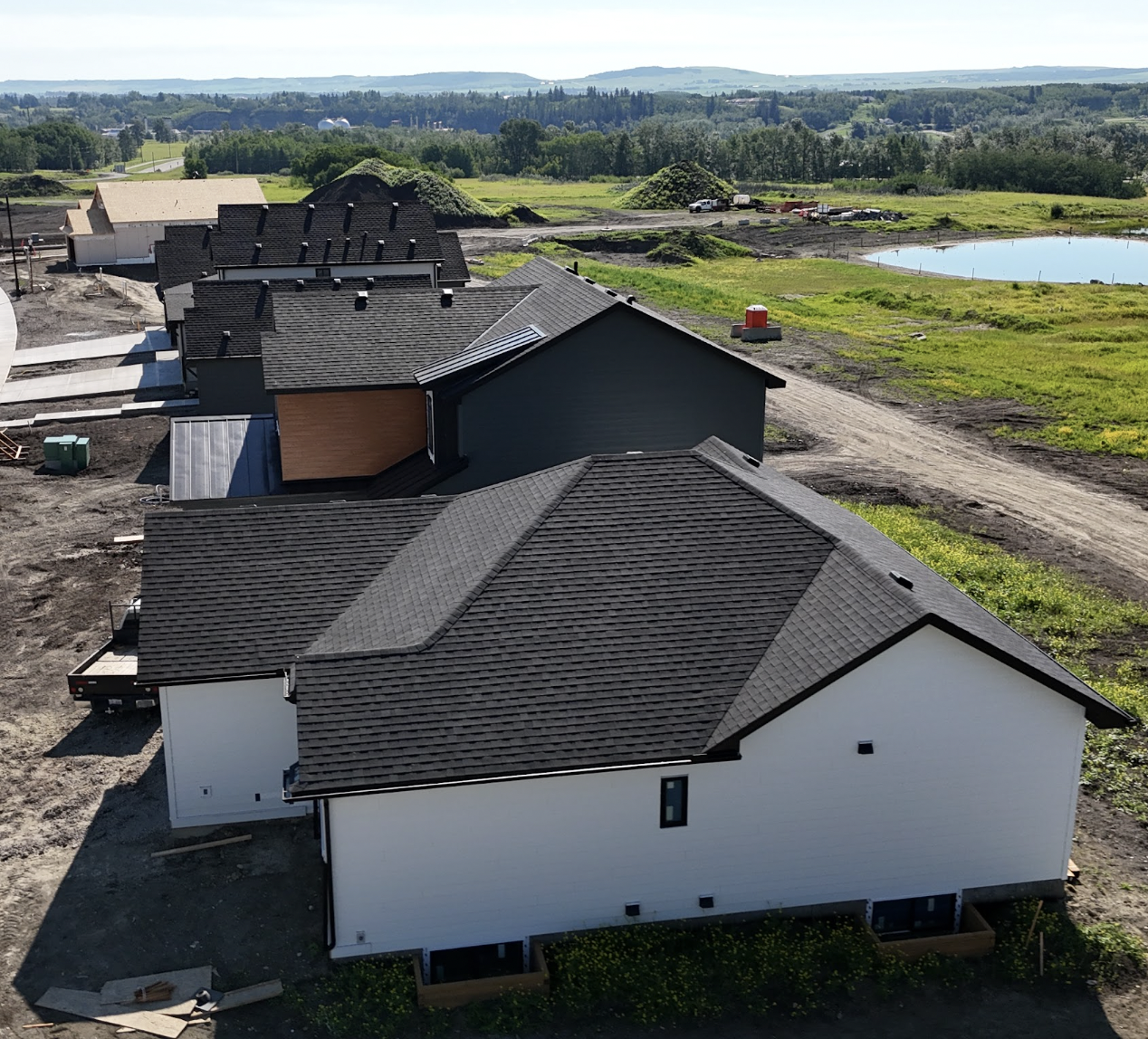 Home exterior, side view