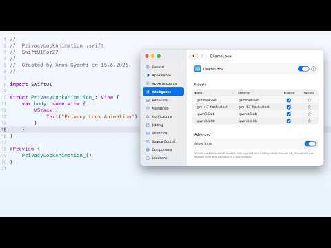 How To Use Local Ollama Models in Xcode 27