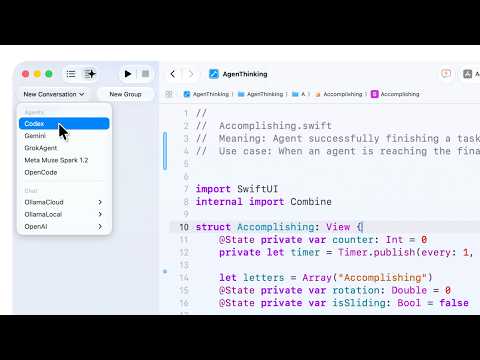 Xcode 27: Configure Agents, AI Chat Providers, and Plug-Ins