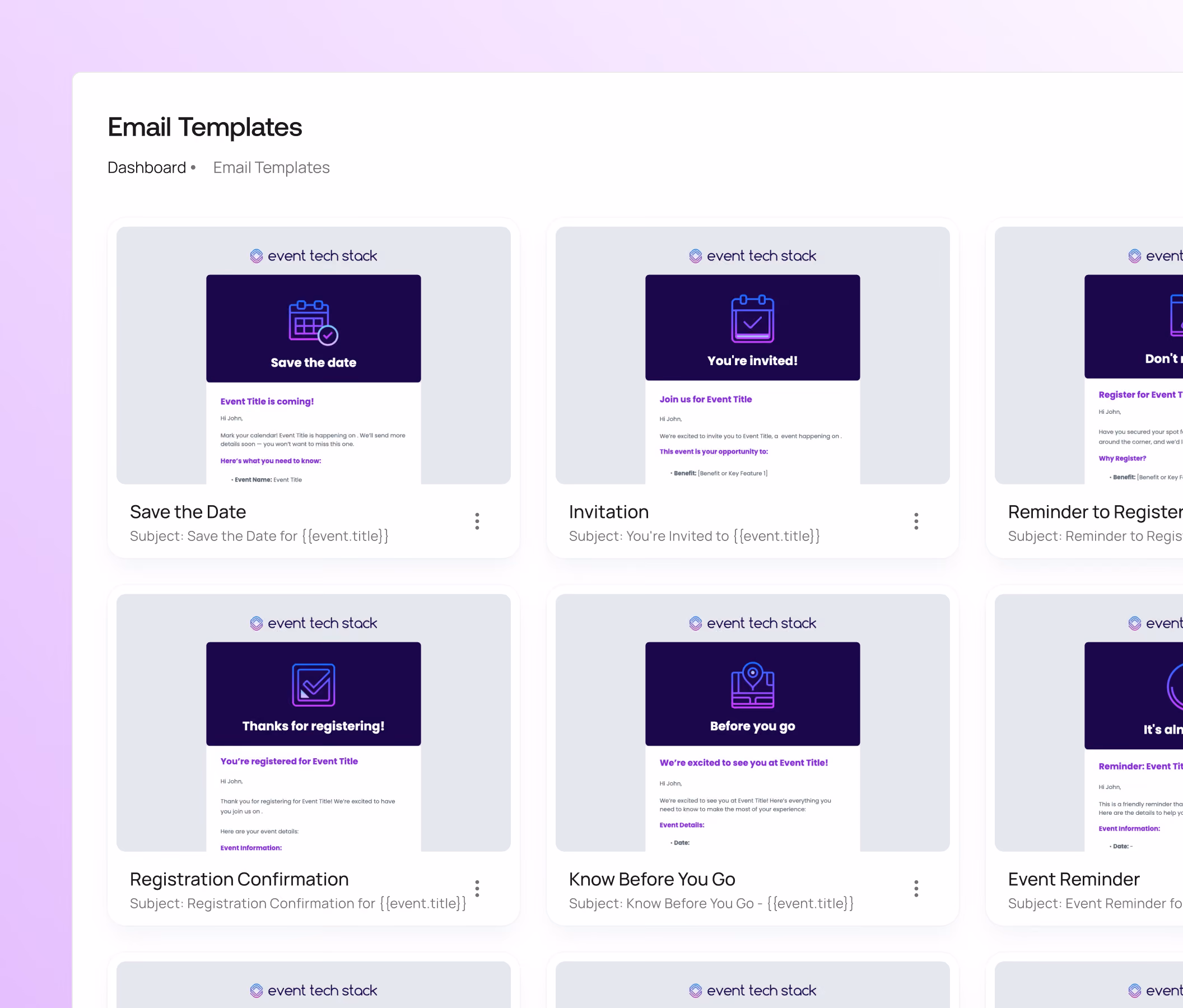 Event Marketing - Email Templates Library