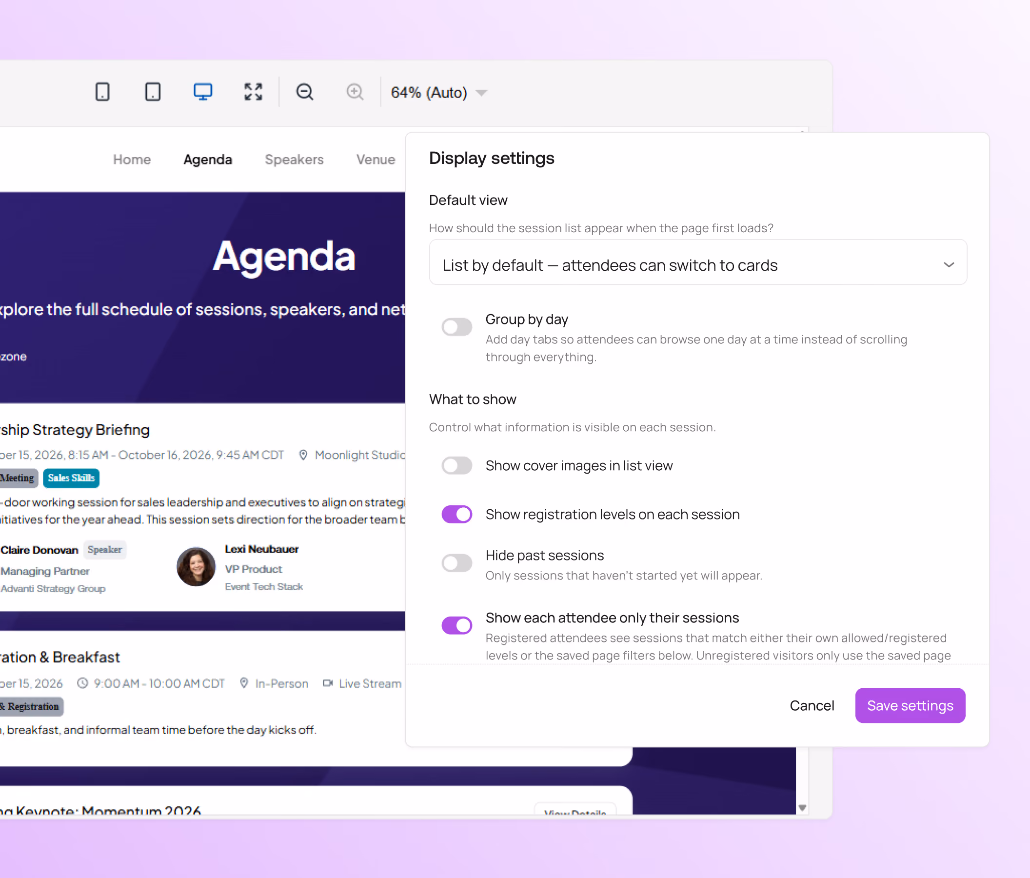 Event Websites - Dynamic Content by Attendee Type