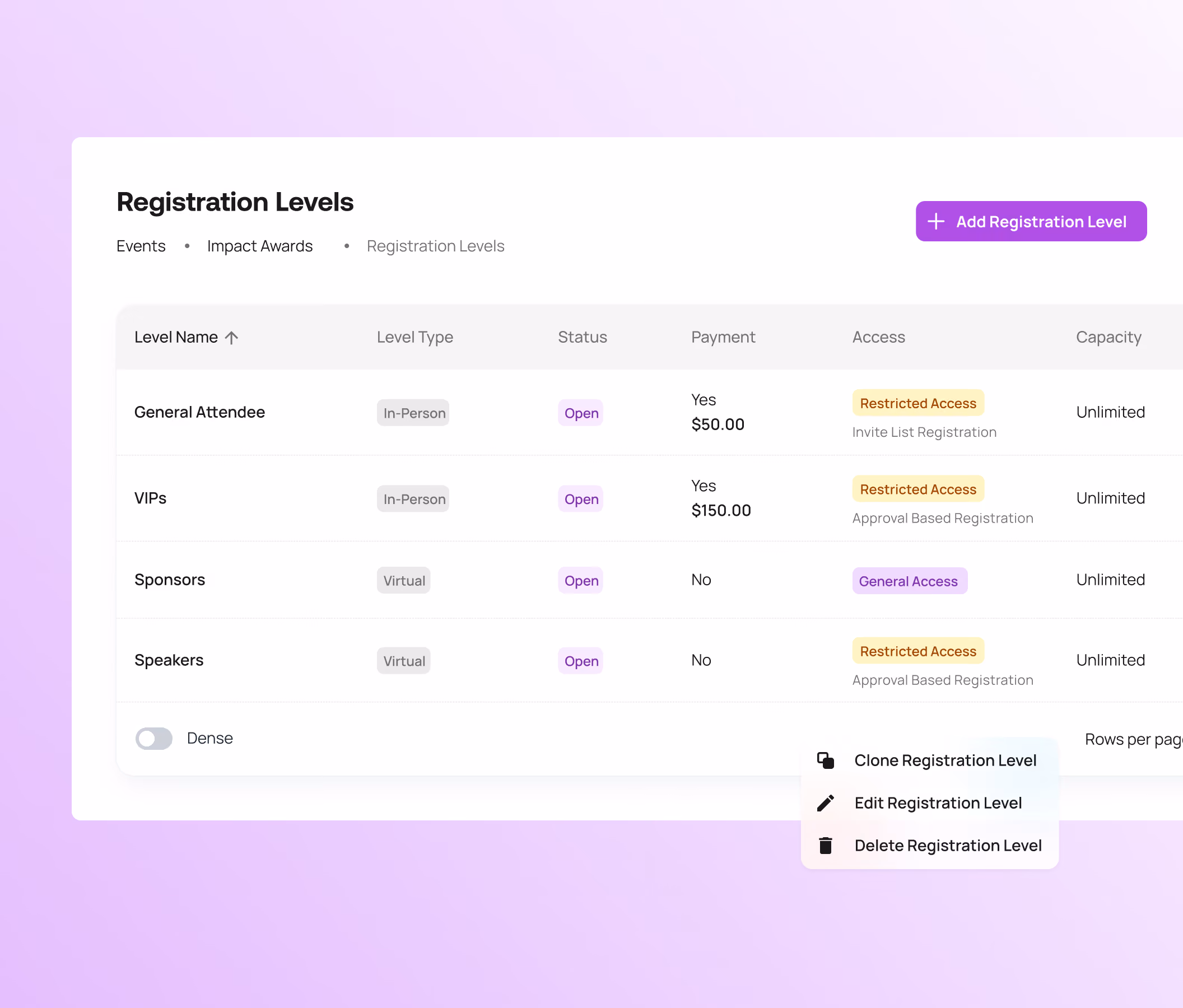 Event Registration - Cloning