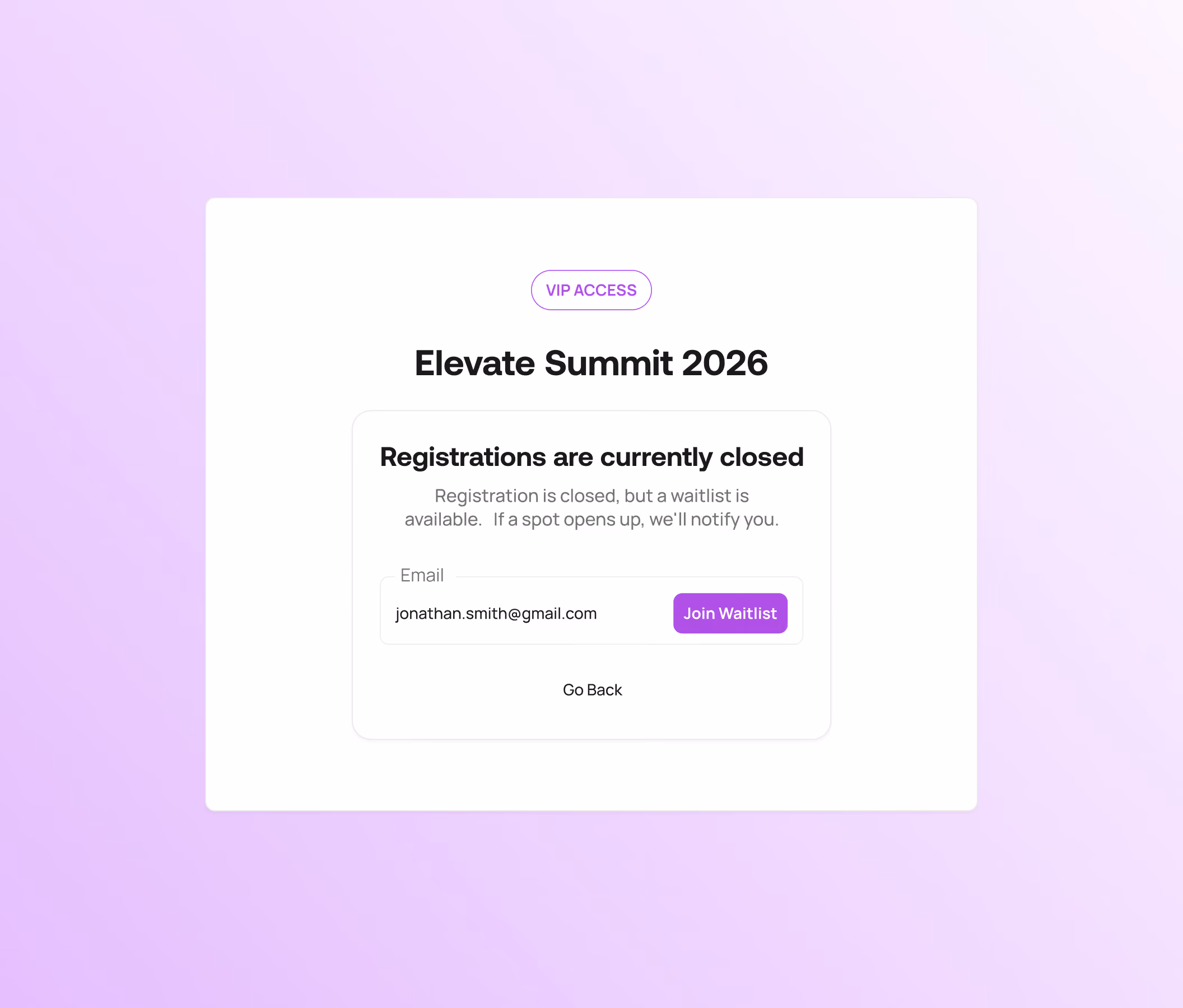 Event Registration - Waitlists