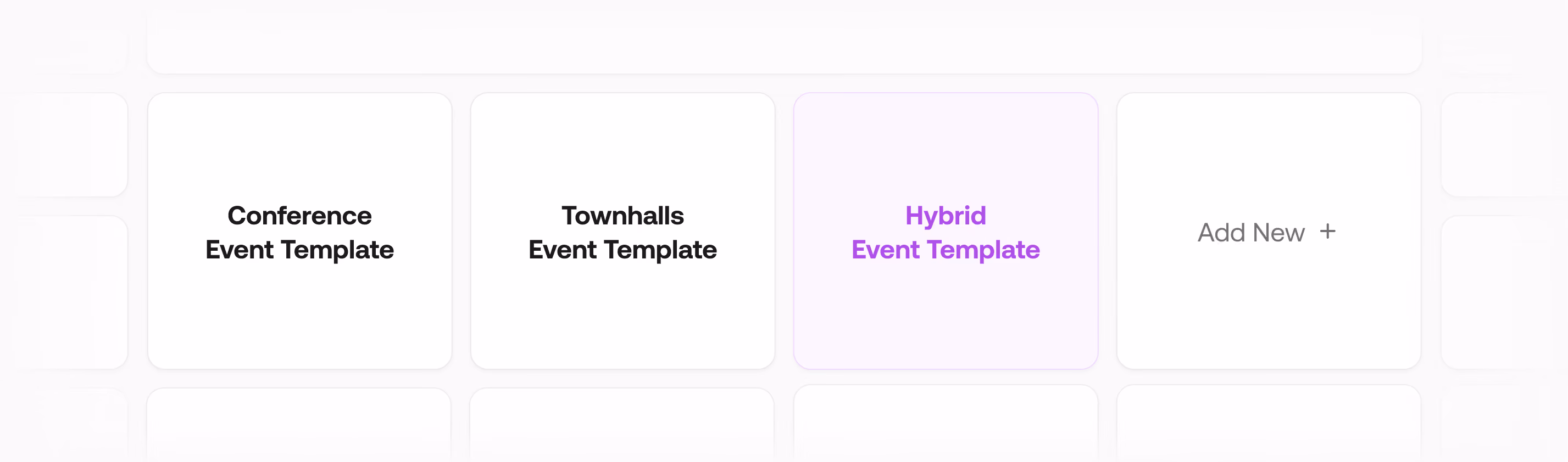 Multi-Event Management - Event Templates