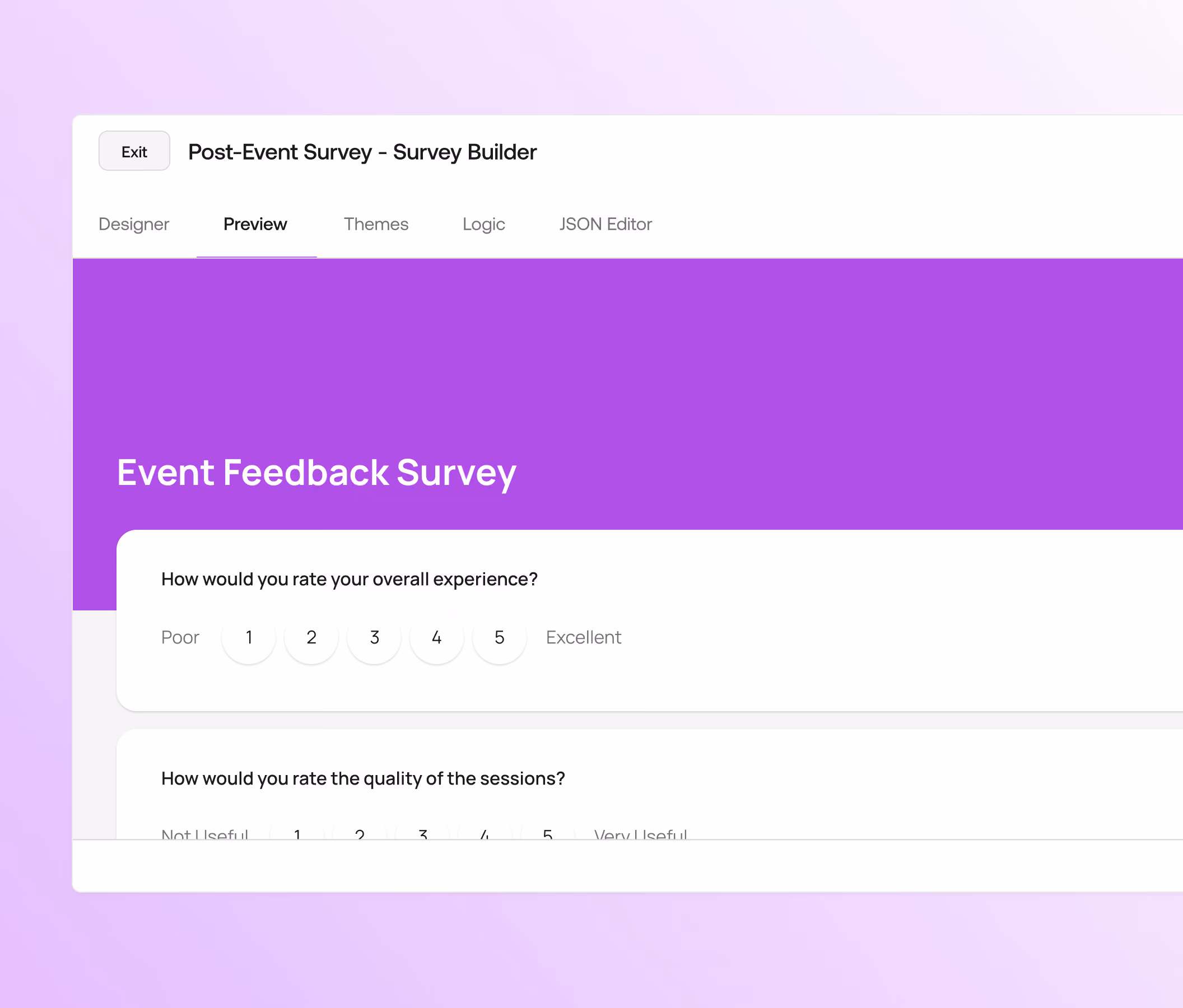 Networking & Engagement - Session Feedback Surveys