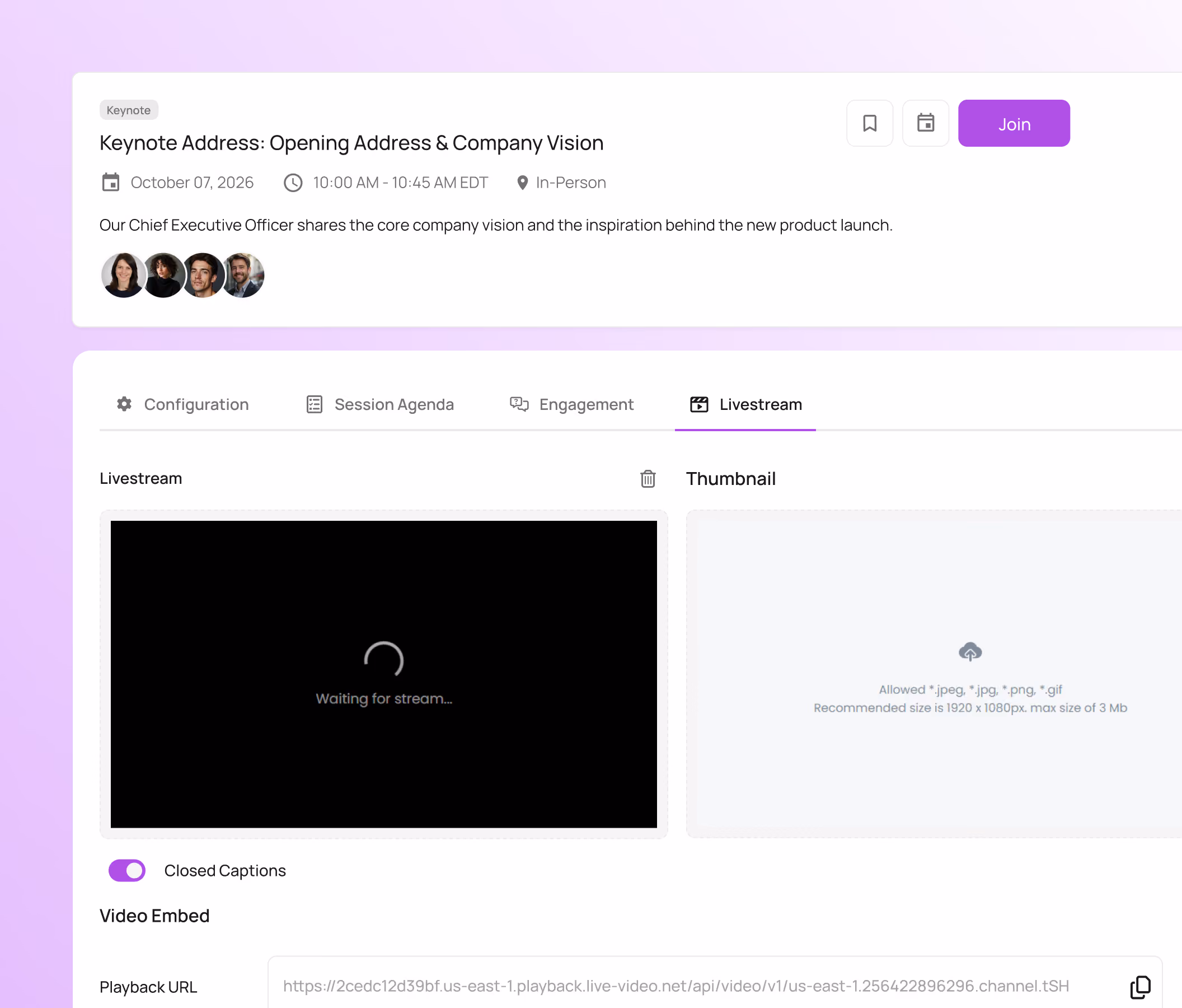 Event Hub - Multi-Format Experience