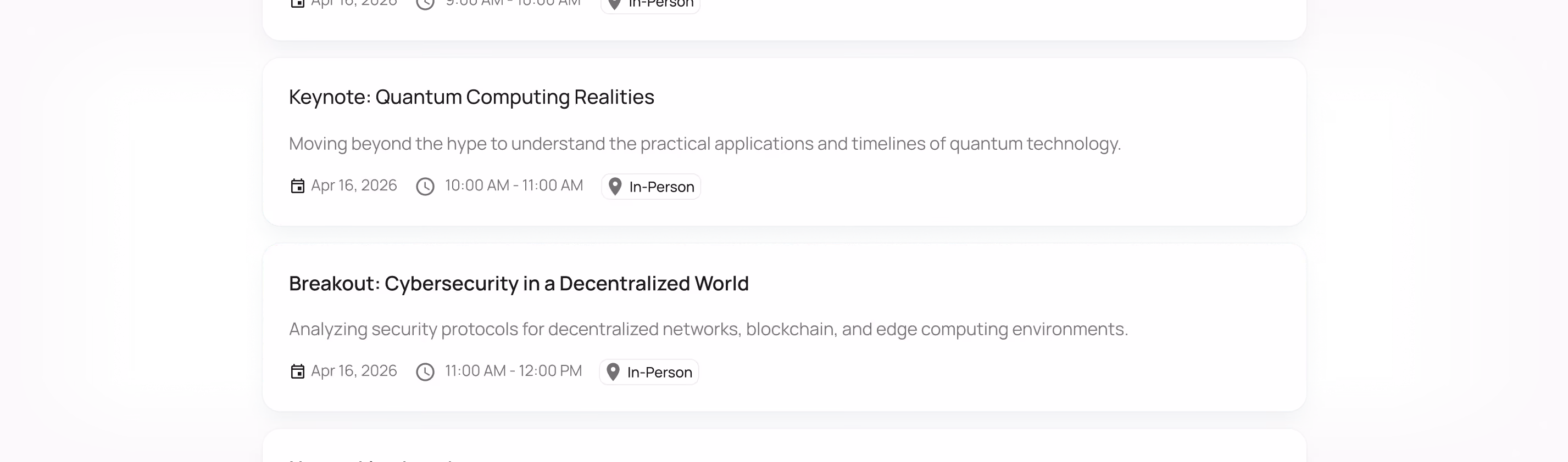 Event Hub - Personalized Agenda Suggestions