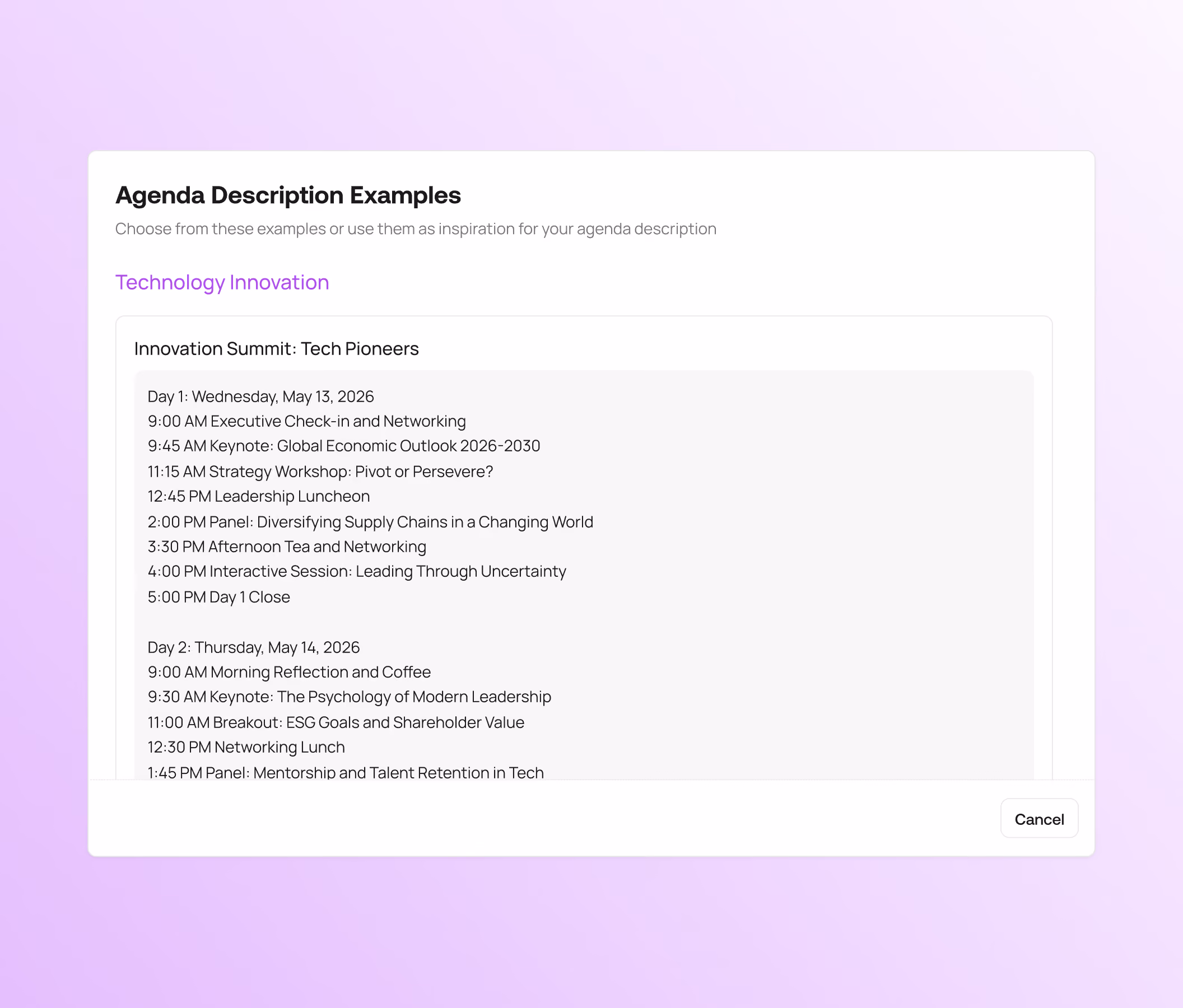 AI Event Builder - Regeneration & Refinement