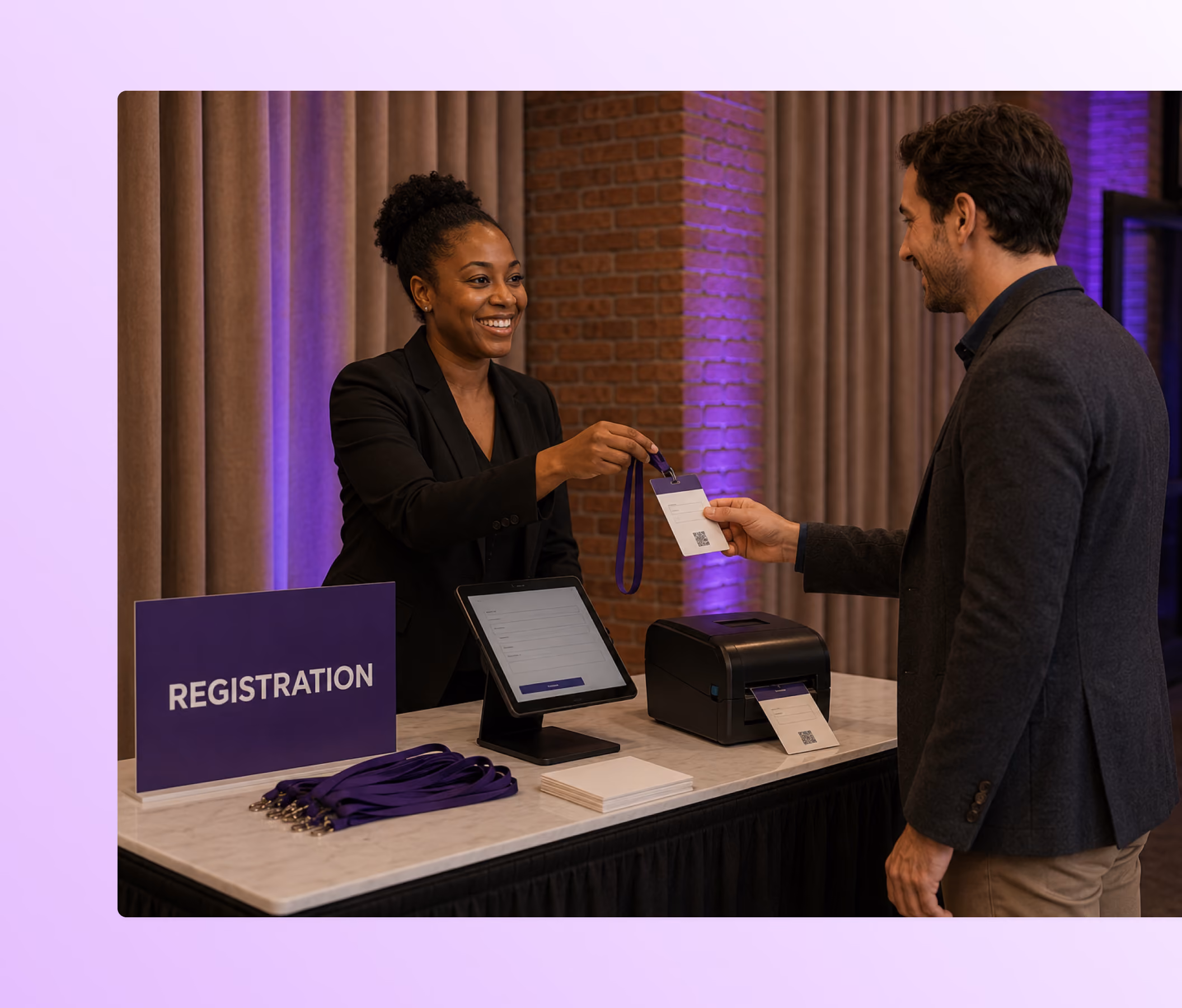 Onsite Check-in & Badging - Smart Walk-In Handling