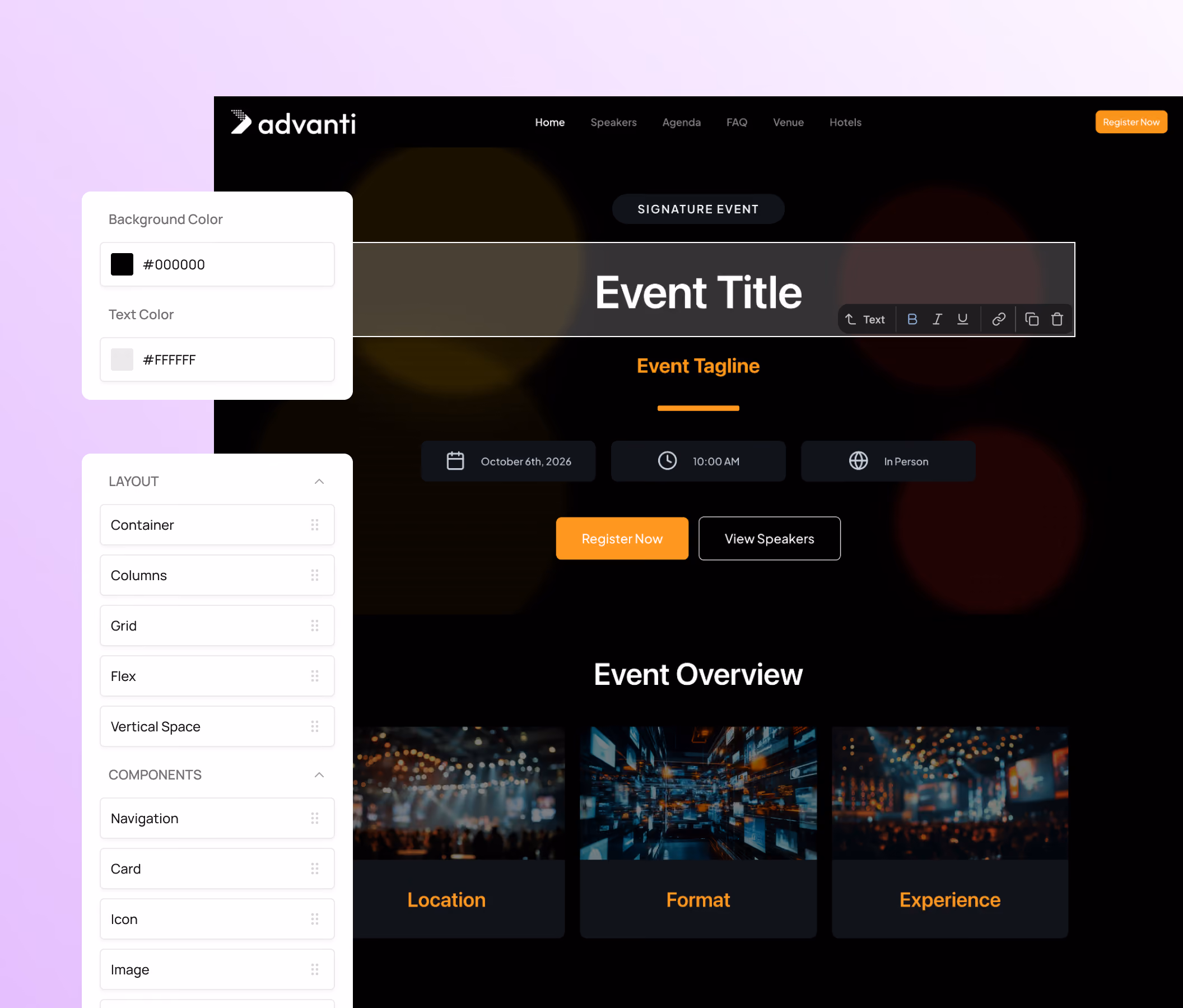 Feature - Event Websites