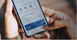 Smartphone screen showing a digital transaction summary with details and a $0.00 amount displayed.