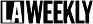 White letters 'LA' on a black background with no additional details visible.