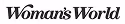 Woman's World logo in black italic serif font.