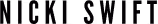 Nicki Swift logo with white text and a stylized 'S' against a black background.