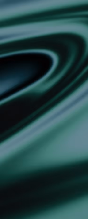 Close-up of glossy, dark green and black abstract curves and waves resembling liquid or satin fabric.