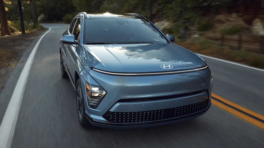 Hyundai vehicle driving on a road